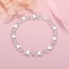 New luxury Silver Color classic heart bracelets for women lady fashion designer jewelry wedding party birthday gifts