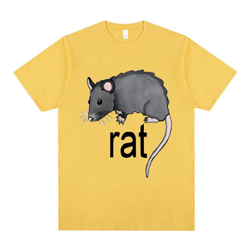 Funny Rat Meme Tshirt Unisex Unisex Clothing Casual Oversized Short Sleeve T Shirts Unisex Fleece Cotton Tshirts Novelty Clothes