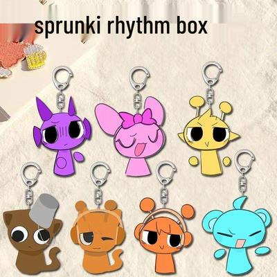Sprunki Rhythm Box Q Schlüsselanhänger: Rucksack Anhänger für Schüler, Schmuck Geschenk für Freunde.