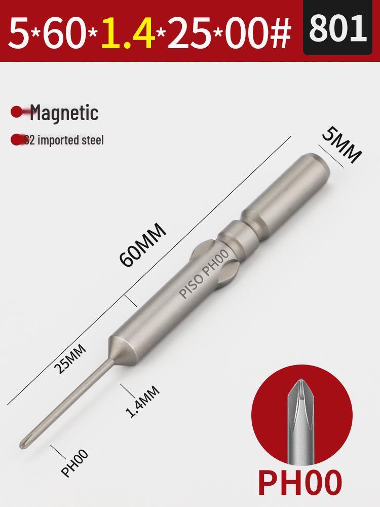 Imported S2 Steel 5mm Magnetic Electric Screwdriver Bits (801/800), 101-Piece Set