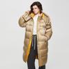 Women's Winter Mid-Length Hooded Goose Down Jacket