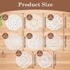 16 Pieces Lace Doilies for Tables, 6 Inch Rustic Crochet Lace Coasters Table Decors Doilies Round Placemats for Kitchen Dining Room Wedding Vase
