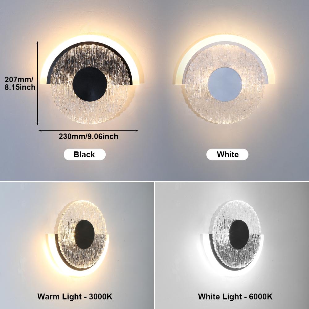Modern LED Wall Lamp Round Light Wall Sconces Home Decor For Bedside Indoor Lighting For Living Room Corridor Light Fixture