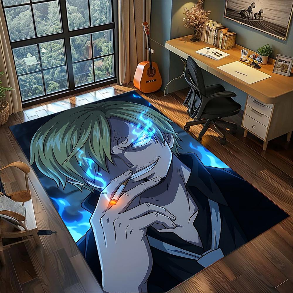 Sanji Gentlemen Style Suit Portrait Rug Carpet Large Area Rug Non Slip Washable Floor Mat Gamer Room Bedroom Home Decor