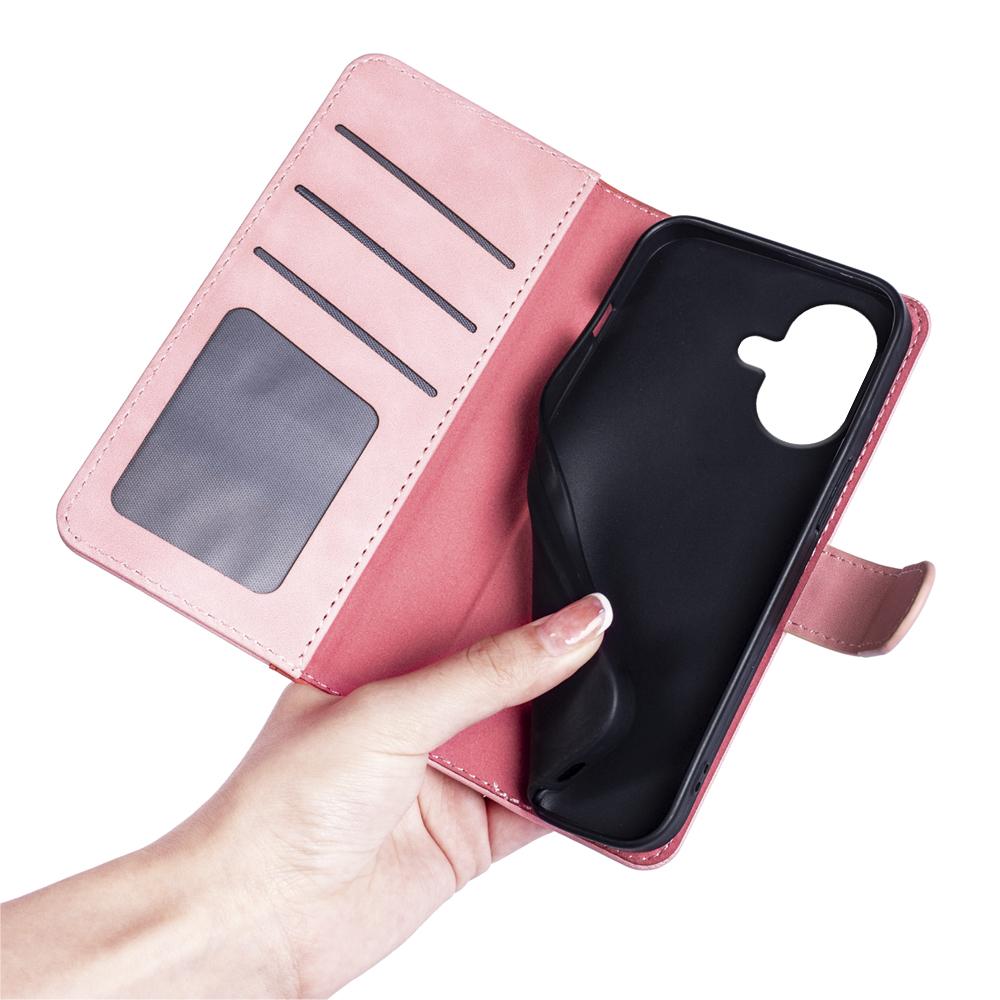 For iPhone 17 Wallet Case Leather Phone Cover Splicing Color