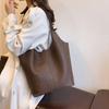 Retro Large-Capacity Bag Women'S Fashion Simple Shoulder Bag Soft Surface Casual Commuting Texture Tote Bag