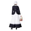 Halloween costume maid beer costume retro maid dress long dress black and white show dress accessories