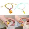 Handmade Woven Acrylic Cartoon Character Pendant Bracelet Simple Wristband Adjustable Braided Rope Bracelet Jewelry