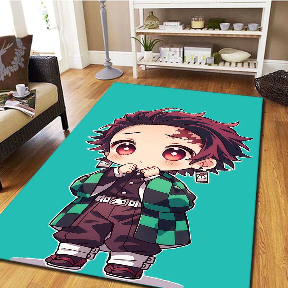 Demon Slayer Kimetsu no Yaiba Printed Carpet for Play Floor Carpet Living Room Beds Halloween Gifts Christmas Gifts HE17