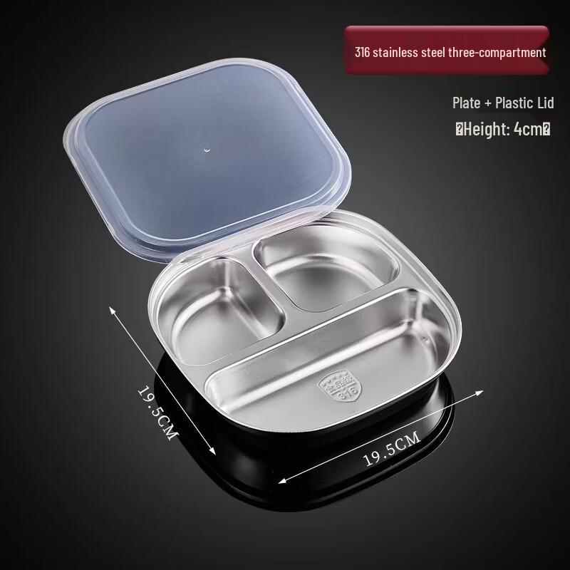 316 Stainless Steel Kids Divided Plate Set