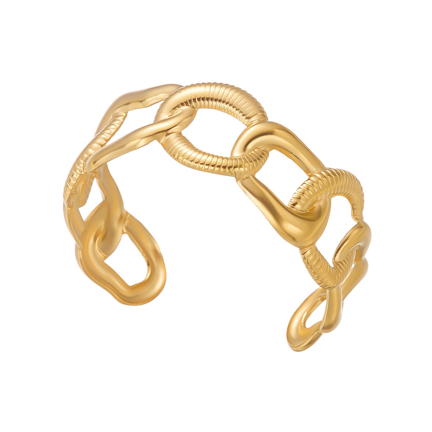 

Stainless Steel Chunky Chain Bracelet for Women Gold Color Textured Link Bold Statement Jewelry Punk Hip Hop Thick Link Bangle