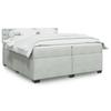 Vidaxl Letto Continentale Con Materasso, Grigio Chiaro, Velluto, 200X200Cm