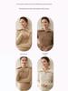 Damen Dick gestrickter Kaschmirpullover - Großer Reverskragen, Polo-Kragen mit halbem Reißverschluss, Vielseitige lockere Passform für Herbst und Winter