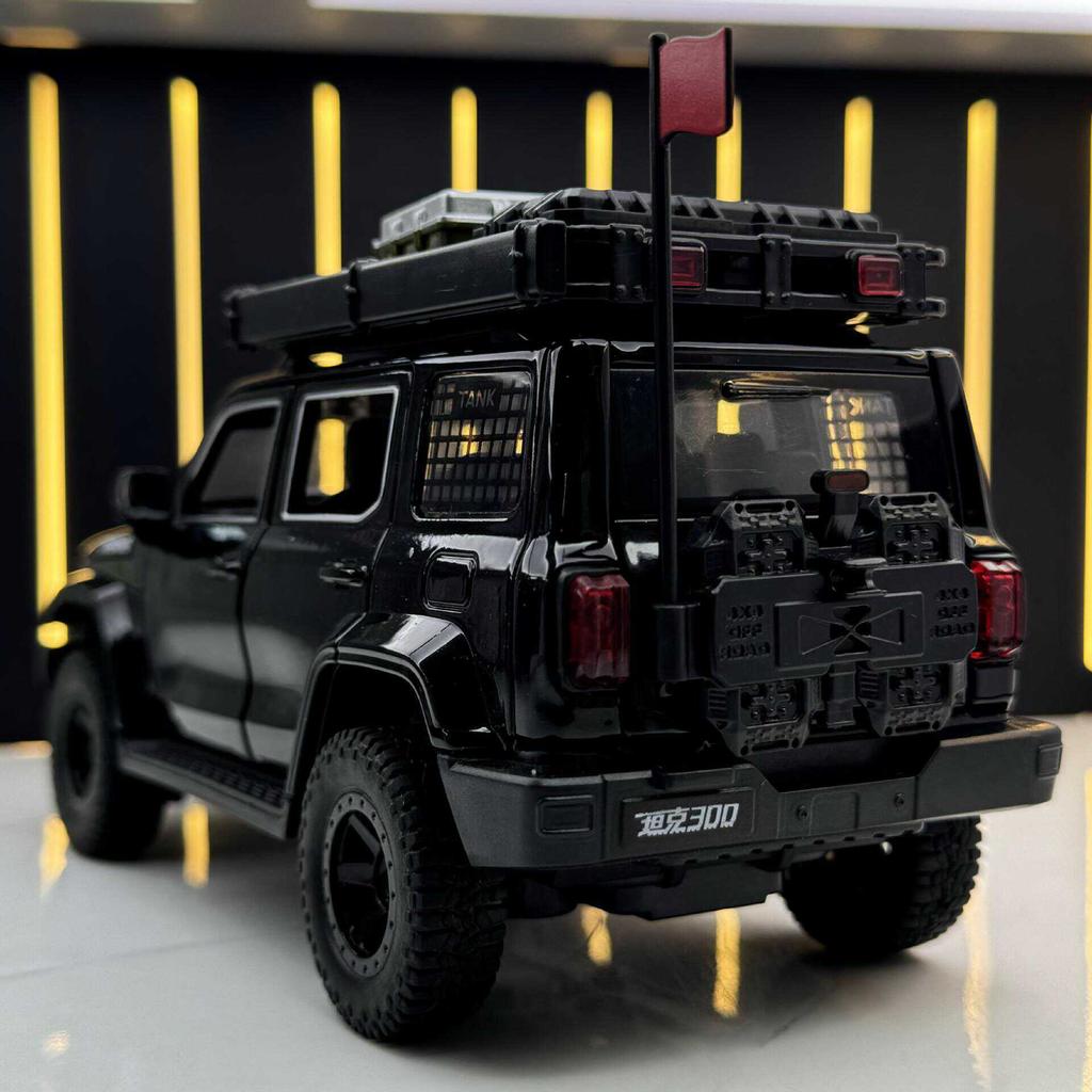 1/24 Tank 300 2024 Geländewagen Legierungsauto Modell Sound und Licht Rückzieher Kinderspielzeug Sammlerstücke Geburtstagsgeschenk