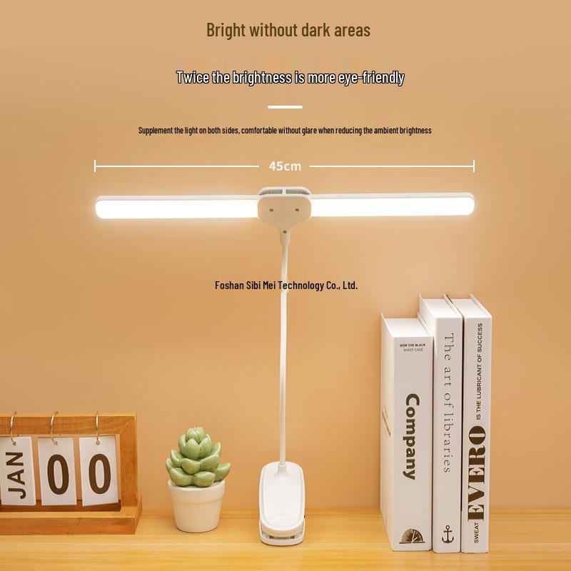 Rechargeable Clip-On & Stand LED Reading Lamp - Eye Protection, Bedside & Study Use