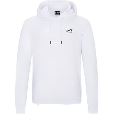 Emporio Armani Ss22 Letter Print Hooded Pullover Long Sleeve Sweatshirt Men Sweatshirt White 3LPM61-PJEQZ-1100