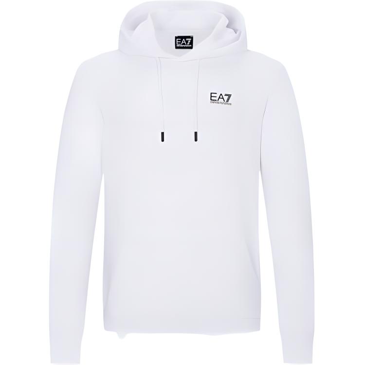 Emporio Armani Ss22 Letter Print Hooded Pullover Long Sleeve Sweatshirt Men sweatshirt White 3LPM61-PJEQZ-1100 L