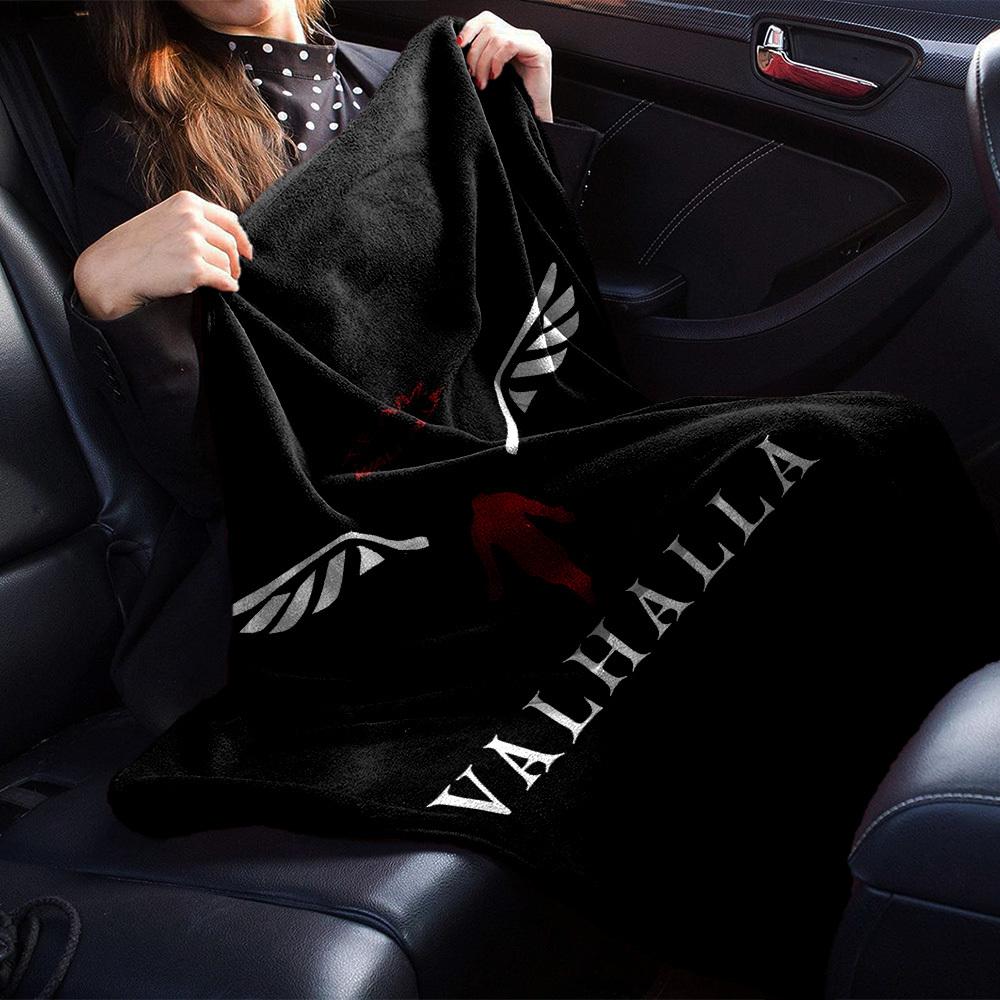1pc Wings Valhalla Throw Blanket Soft Flannel, Cozy All Season Polyester Perfect for Home, Office