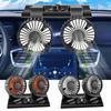 Electric Fan For Car Double Head Vehicle Dashboard Cooler Multifunctional Double Head Car Cooling Fan For Dashboard And Back