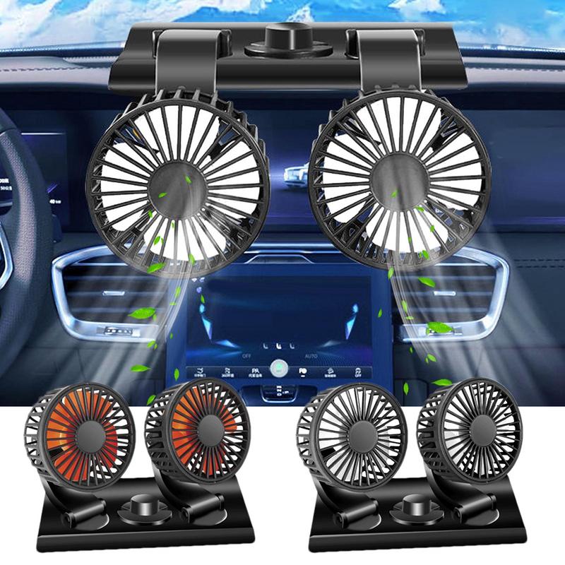 USB Вентилятор Для Автомобиля 24В Автомобильный Вентилятор С Регулируемыми Двойными — фото 4