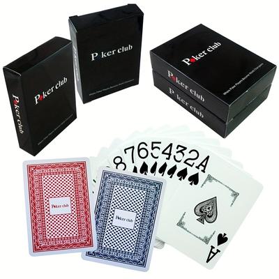 1 balíček hracích karet a 50 kusů kulatý stůl herní sada příslušenství PVC materiál 0,32 mm tlusté široké karty, velká písmena, poker, stolní herní sada