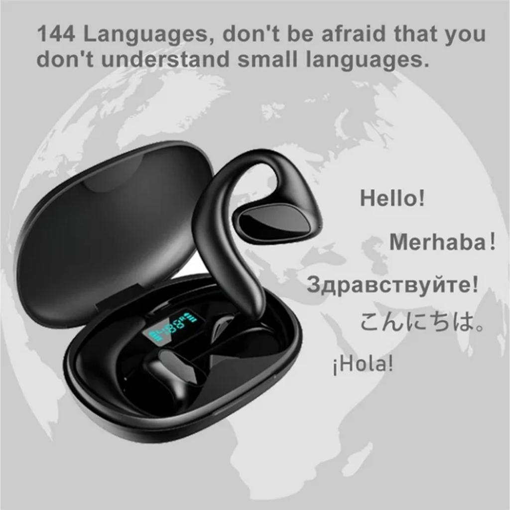 Translatable Bluetooth Headset 144 Languages Real-time Translation Headset Intelligent Voice Translation Earbuds Wireless Translation Headset