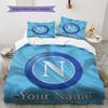 SSC Napoli Custom Name Pattern Bedding,Quilt Set Quilt Cover Pillowcase Home Birthday Gift(1 * duvet cover + 2 * pillowcase, without core)