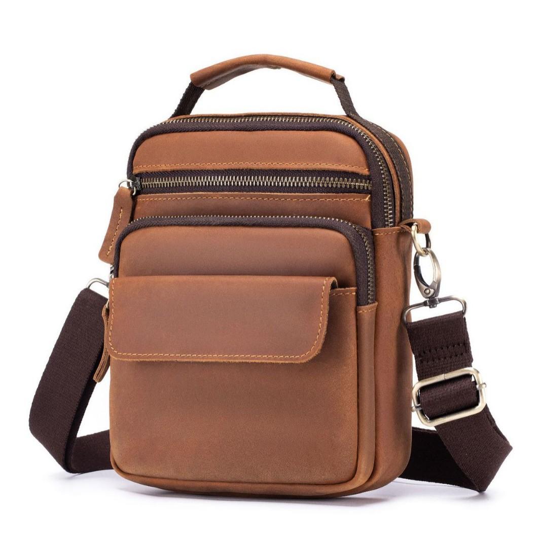 Модная и повседневная мужская сумка первого слоя из коровьей кожи, вертикальный стиль с клапаном, сумка через плечо и по диагонали, мужская сумка-почтальон из натуральной кожи.