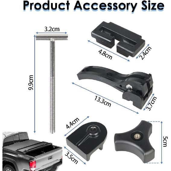 Truck Bed Cover Clamps Replacement Universal Replacement and Accessories Part Kit Aluminium Rear Front Clamp Fit for Hard Tr Fold Truck Bed Cover