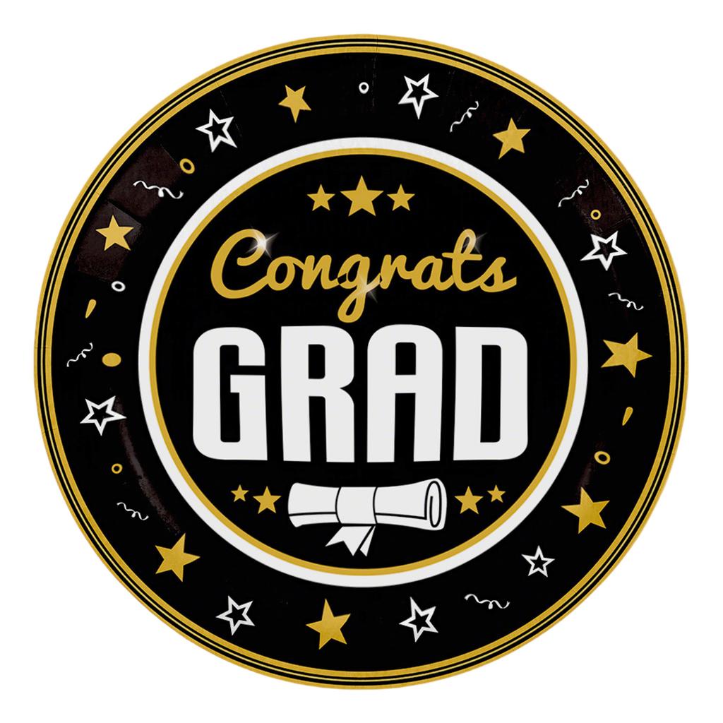 Graduation Themed Tableware For Student School Parties, Disposable Tablecloths, Paper Plates, And Tissue Sets.