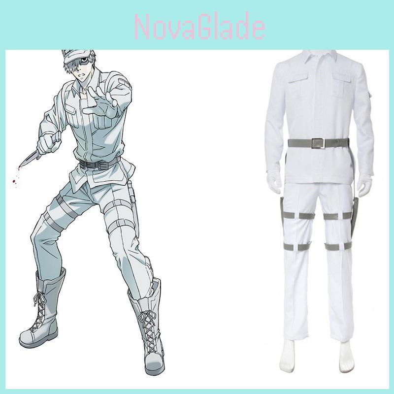 Cells At Work Red White Blood Cell Cosplay Outfit With Polyester Material For Game And Anime Character Role Play