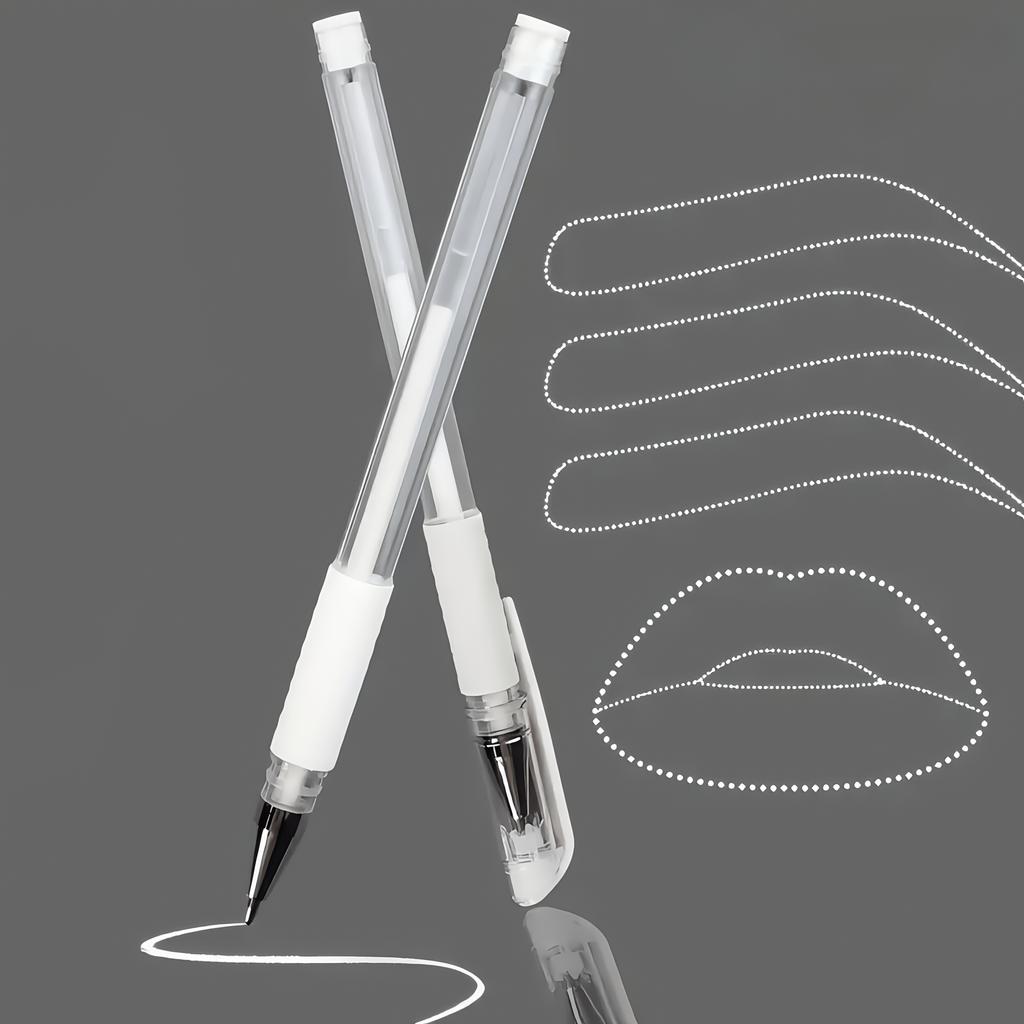 5pcs Professional-Grade Compatible for Microblading & Permanent Makeup Pen - Precision Marking Tool with Replaceable Marking Tips, Tattoo Pencil