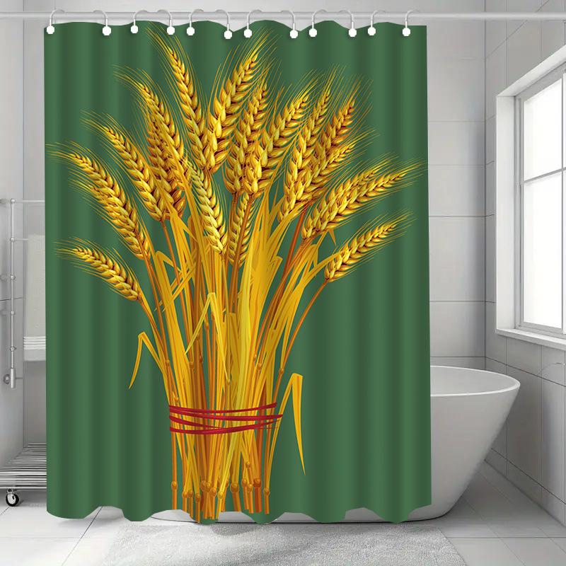 Red Roses Washable Dirt-Resistant Shower Curtain Shower Head Waterproof Polyester Bath Curtain For Home Decor Accessories
