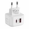20W Dual USB Fast Charger, UK Standard, Compatible with Apple iPhone 15
