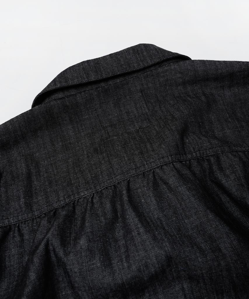 Frizmworks Shirring Trucker Jacket _ Black