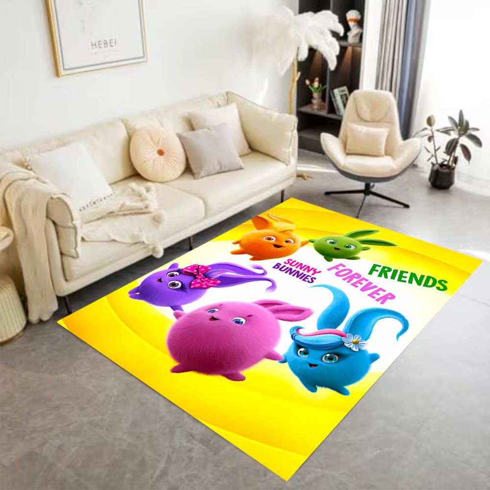 Sunny Bunnies Forever Friends Carpet Design for Hallway Playrooms Bedrooms Game Room Antislip Carpet Office home decor Perfect Gift for Women/Men