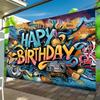 Hip Hop Graffiti Birthday Banner 1pc - Wall Hanging Decor