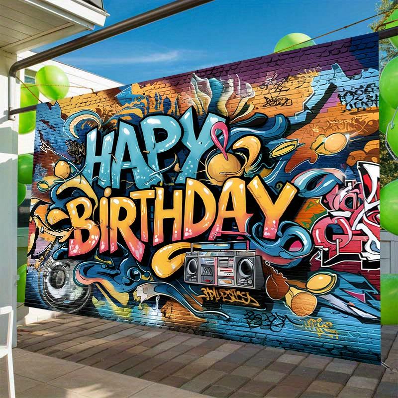 Hip Hop Graffiti Birthday Banner 1pc - Wall Hanging Decor