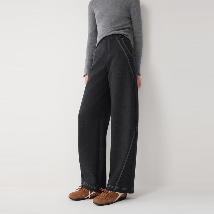 Elle French Fashion Design Versatile Slim Straight Leg Pants Banana Pants Casual Pants Women pants EK53075