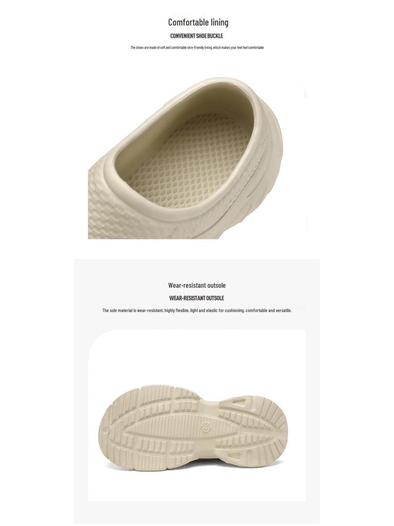 Men's Summer 2025 High-Elastic Shock-Absorption Sports Slippers with Thick Sole for Cool Outdoor Wear