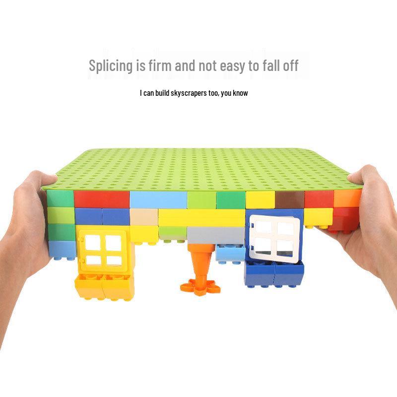 Large Road Baseplate for LEGO-Compatible Building Blocks — Educational Toy