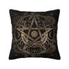 Custom Nordic Pentagram Pentacle Cushion Cover for Sofa Soft Triple Moon Goddess Pagan Wiccan Throw Pillow Case Home Decor