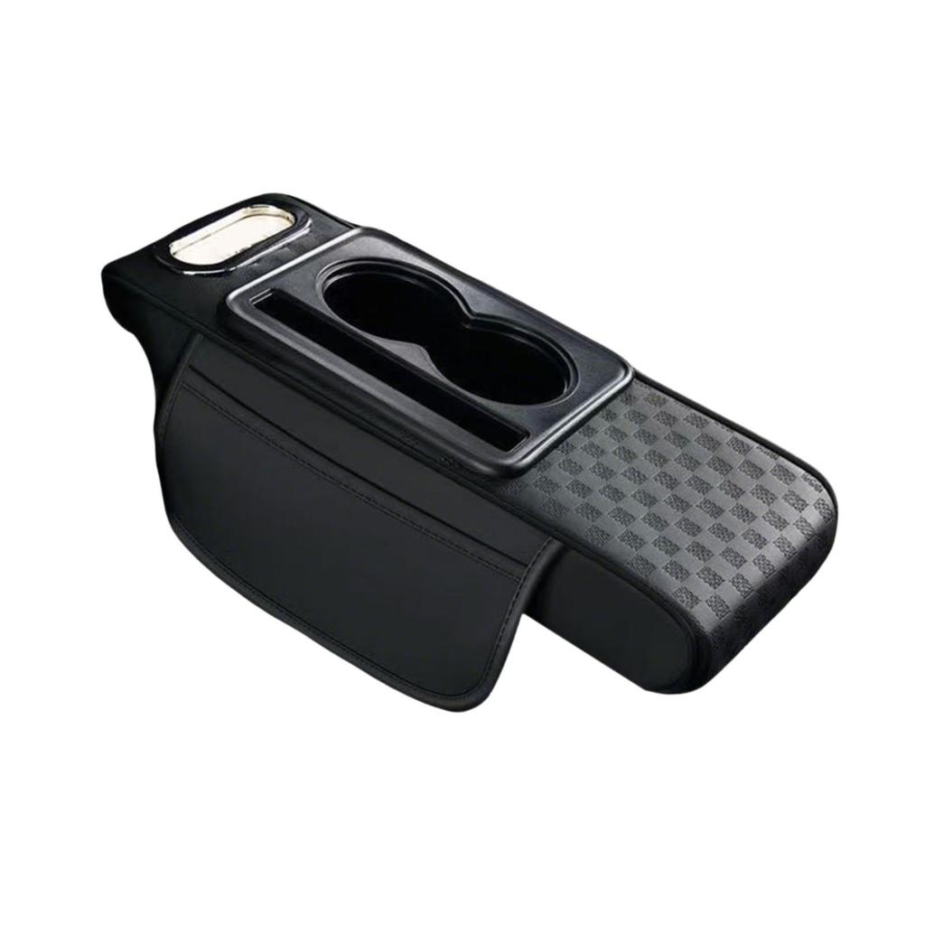 Coussin d'accoudoir de voiture Console centrale Cuir synthétique Installation facile Organisateur avec boîte à mouchoirs Rangement pour SUV et Berline