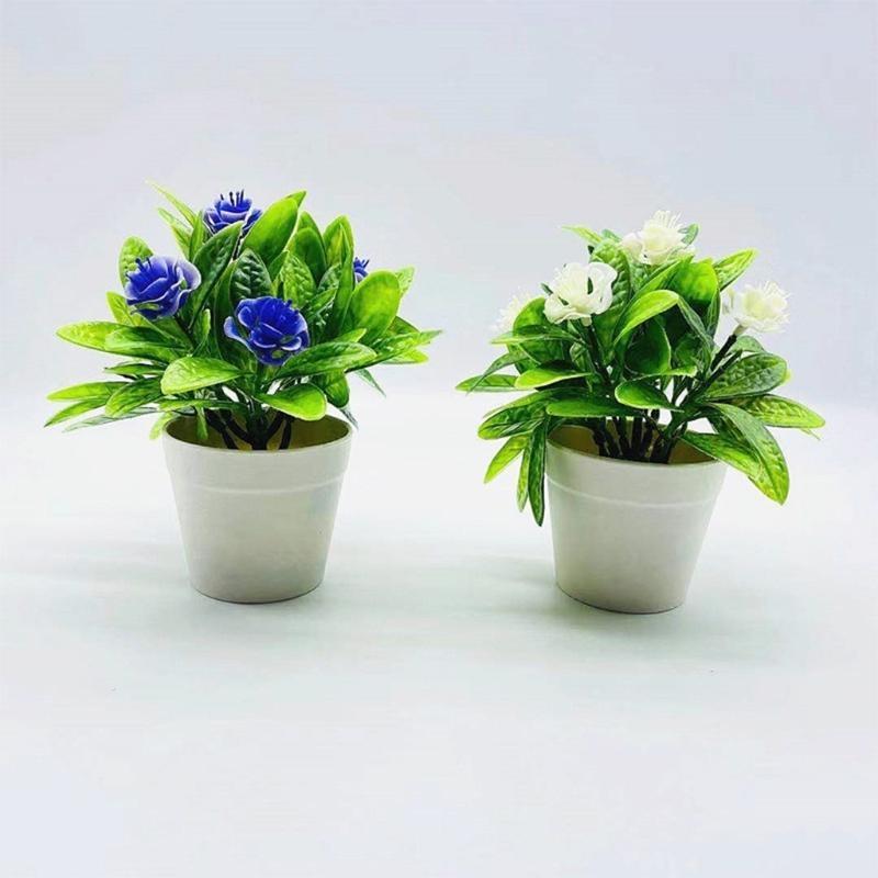 652F Artificial Flowers Plants Green Bonsai Potted Ornaments Wedding Party Hotel