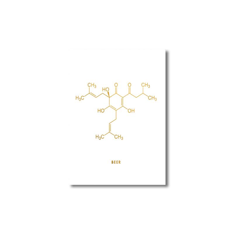 

Молекула пива, декор для бара, HD печать, химия, настенное искусство, холст, живопись, научные исследования, подарок, фотографии для гостиной, домашний декор 21x30 No Frame