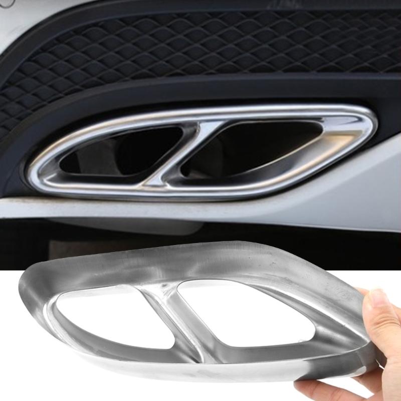 2Pcs Car Exhaust Pipe Mufflers Cover Replacement Rear Cylinder Exhaust Pipe Decorate Cover Trim for W205 W213