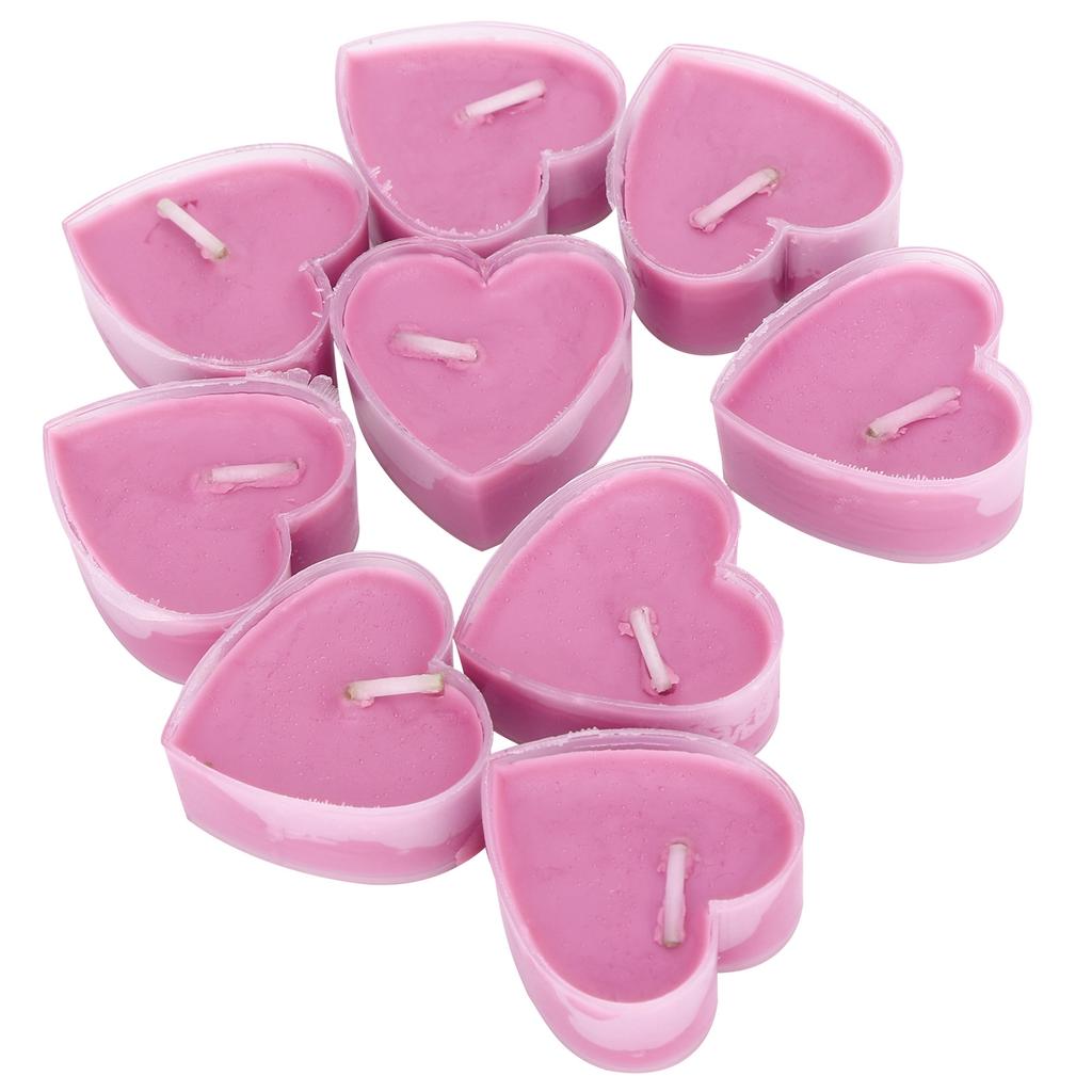 18Pcs Heart Shaped Candle Romantic Dinner Candlelight Decorations Ornaments