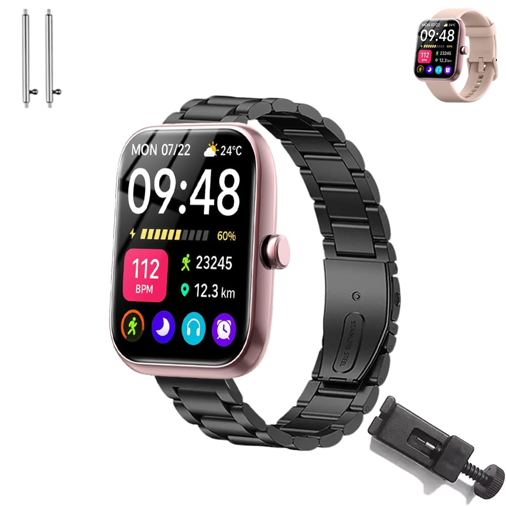 

SUNZHXIN Ремешок-цепочка из 3 звеньев для SAIKATI IDW25, 1,83-дюймовый сменный ремешок, 22 мм, Премиальный металлический ремешок-цепочка из 3 звеньев, Дышащий, Регулируемый,