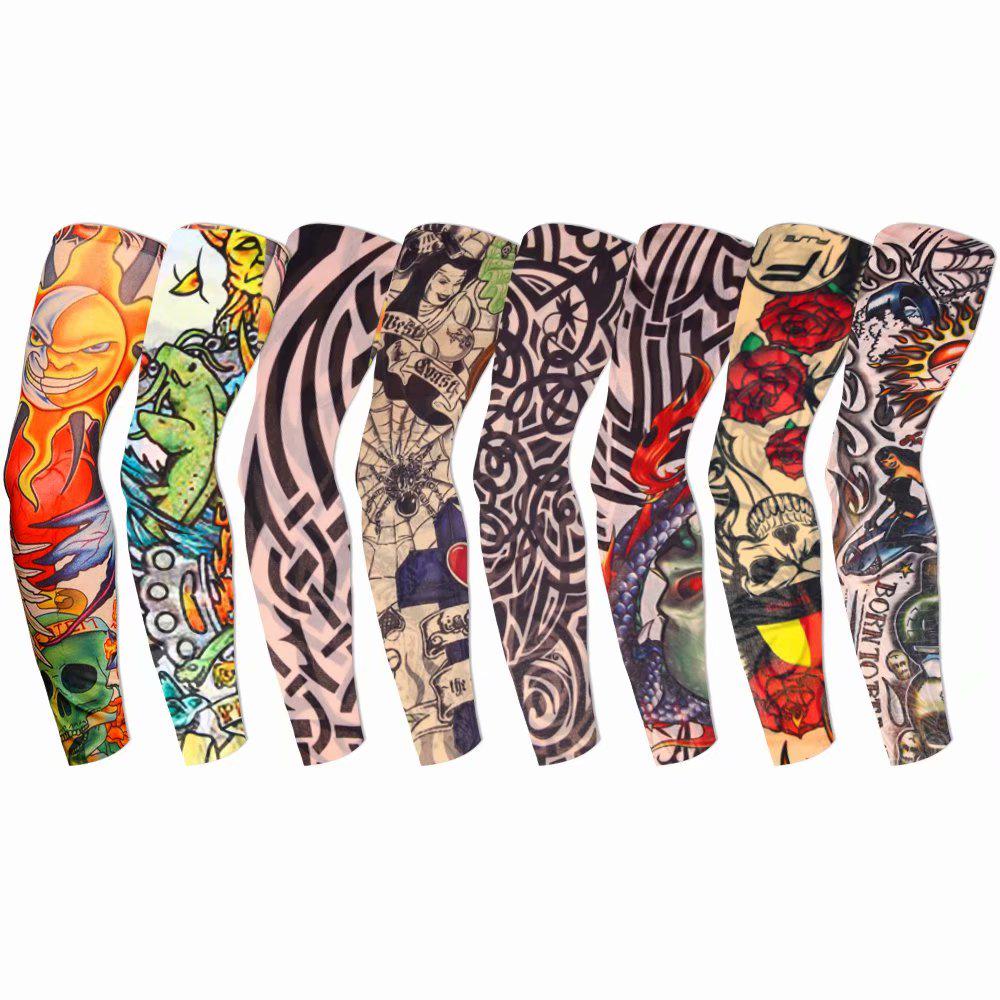 Buy 8 Pack Nylon Tatoo Arm Stockings Cover Elastic Fake Temporary