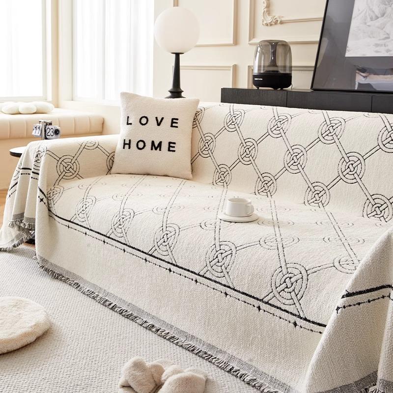 Light Luxury and High-end Sofa Towel Full Cover Dustproof Sofa Blanket Sofa Cover Sofa Cushion New Year Sofa Cover Cloth